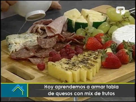 Hoy aprendemos a armar tabla de quesos con mix de frutos