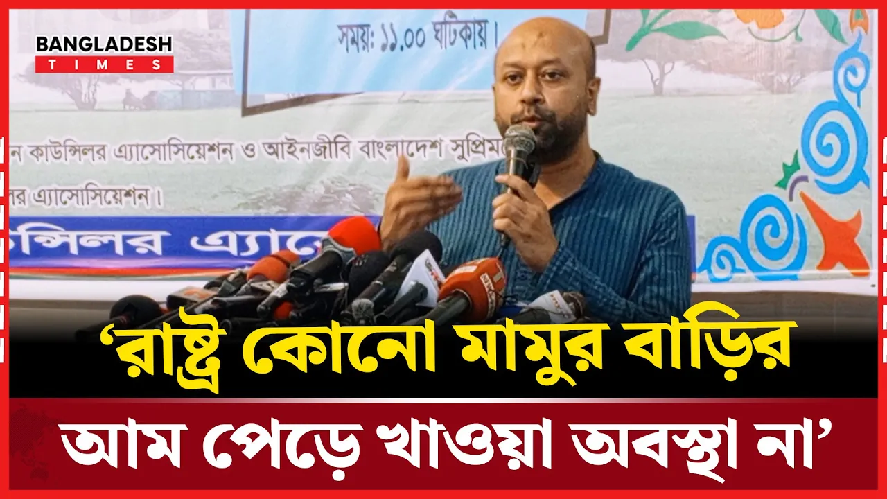 রাষ্ট্র কোনো মামুর বাড়ির আম পেড়ে খাওয়া অবস্থা না