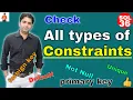 Actual concept of Constraints l Constraints in oracle Oracle SQL Constraints