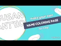How to make a coloring page of your name