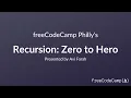 Recursion Zero to Hero