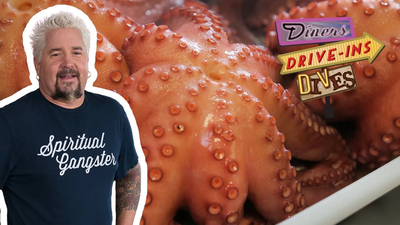 Guy Fieri Eats Octopus and Snails in Barcelona, Spain   Diners, Drive-Ins and Dives   Food Network