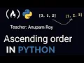 Write a Python program to input three numbers and display them in ascending order