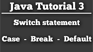 Switch Statement - Getting Started with Java 3 IntelliJ IDEA