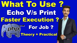 Echo Print Statement in PHP Echo or Print PHP Tutorial Web Development Tutorial in Hindi