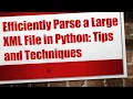Efficiently Parse a Large XML File in Python Tips and Techniques