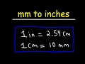 How To Convert mm to Inches
