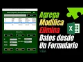 Formulario de Control e Ingreso de DATOS - Oculta el Excel Para Mostrar FORMULARIO VBA USERFORM