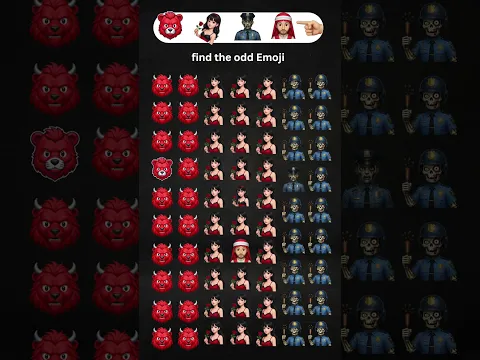 Find the odd emoji Challenge Shorts Video πΈπ―#shorts #shortvideo #emoji #viralvideo