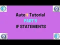 Autoit tutorial IF statements