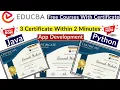 Educba 3 Free Courses With Certificate Python Java App Development Free Certificate