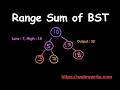 Range Sum of BST LeetCode 938