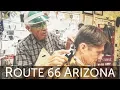 History Haircut with National Treasure Guardian Angel of Route 66 Seligman AZ