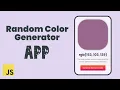 I Created Random Color Generator using HTML CSS and JavaScript