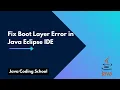 How to fix Error occurred during initialization of boot layer in Java with Eclipse IDE