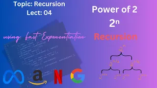 Optimized Power of 2 Using Recursion Fast Exponentiation Recursion Series