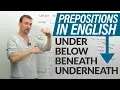 PREPOSITIONS in English under below beneath underneath