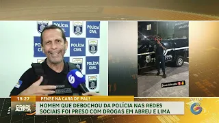 Homem que debochou da polícia nas redes sociais foi preso com drogas em Abreu e Lima