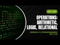 Operations in C EST102 Programming in C MODULE 2 KTU Anna Thomas SJCET