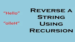 Reverse String using Recursion Python Code