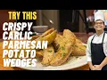 Crispy Garlic Parmesan Potato wedges