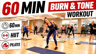 60 MIN HIIT + Mat Pilates | Cardio, Strength & Abs
