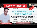 Java Assignment Operators Type Casting in Java TELUGU S12