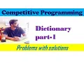 Dictionary in python Part-1 Competitive programming