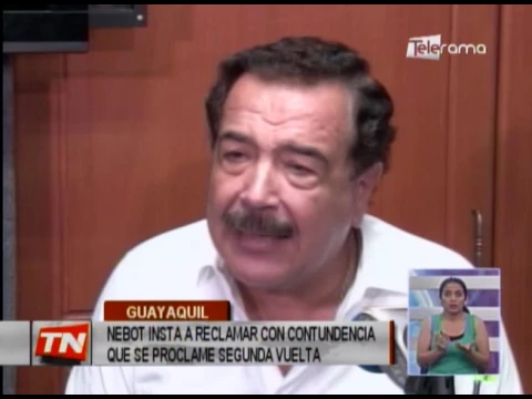 Nebot insta a reclamar con contundencia que se proclame segunda vuelta