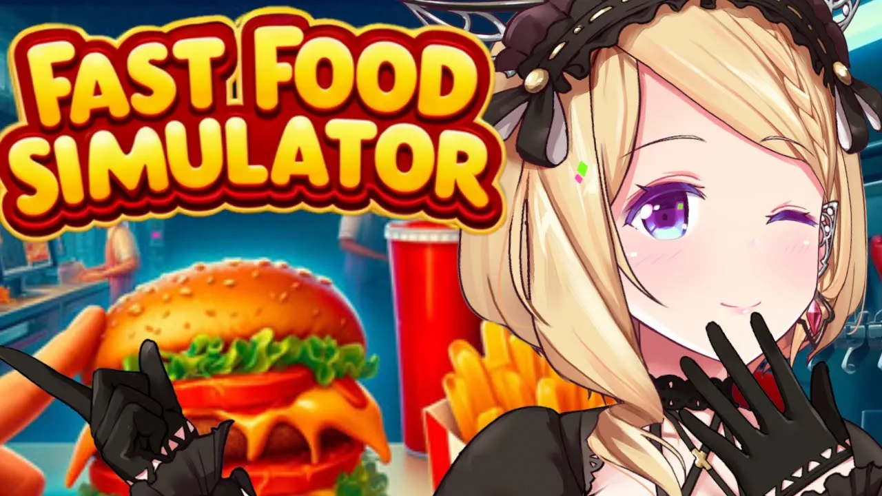 【Fast Food Simulator】バーガーショップはじめました！w/あれるさん、巫神こんちゃん【ホロライブ/アキ・ローゼンタール】