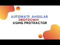 Protractor How to automate angular material dropdown using Protractor