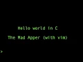 Hello world in C with Vim