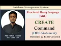 Lec 59 CREATE command Database Table Creation DDL Statement SQL DBMS Bangla Tutorial