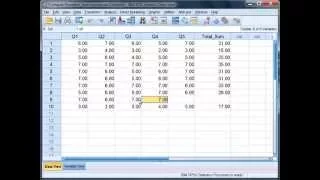 Add Variables together in SPSS using the Compute Procedure Using the Sum Function - Part 1