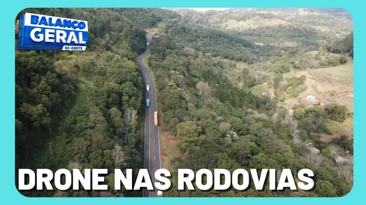Drone auxilia polícia na fiscalização das rodovias estaduais no oeste