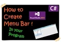 C - How to Create Menu Bar