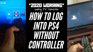 How to log-in into your PS4 without using a controller 2022 WORKS