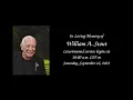 Funeral Service for William Stout