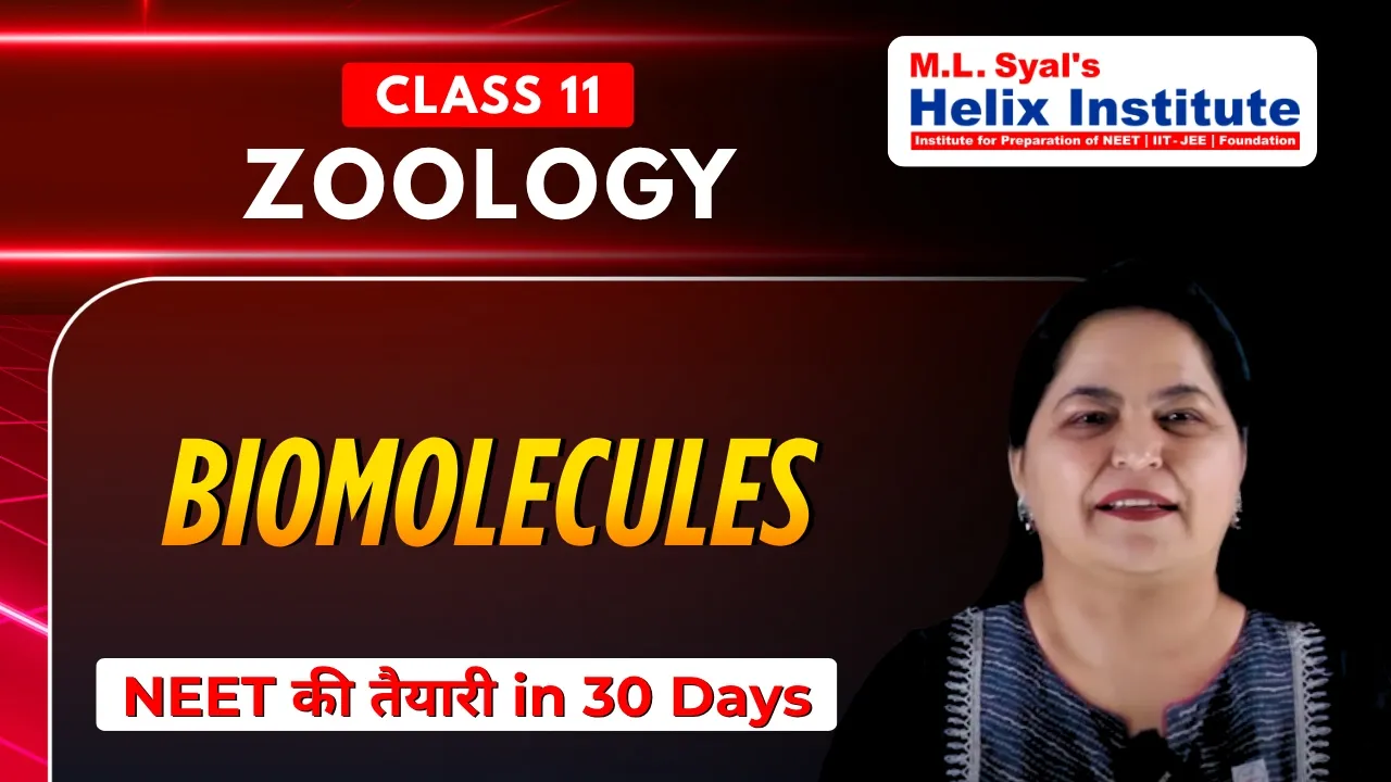 Biomolecules | Class 11 Zoology | NEET ki Taiyari in 30 Days | Helix Institute