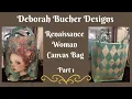 Harlequin Renaissance Woman Artistic Tote Bag DIY
