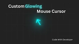 How to Make Custom Glowing Mouse Cursor with CSS JavaScript