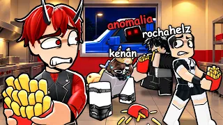 4 INÚTEIS VENDENDO BATATA FRITA com ANOMALIAS no roblox