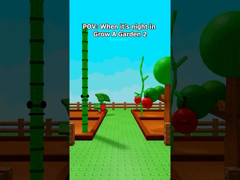 People At Night In Grow A Garden 2  🥷 🥷 🥷 ||  #robloxanimation #growagarden