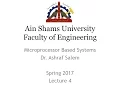 CSE312 Microprocessor Based Systems - Lecture 4