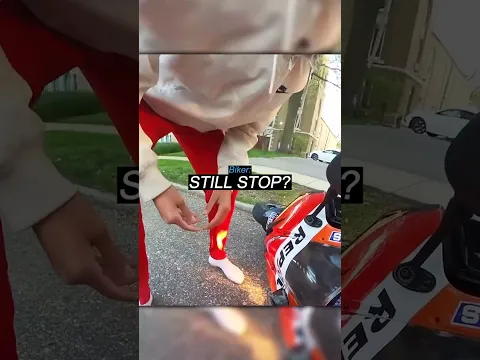 Biker Loses Consciousness After Car Crash 😳