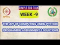 NPTEL The Joy Of Computing Using Python Week 9 Programming Assignment-2 With Codes