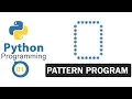 Python Pattern Programs Printing Stars in 0 Shape