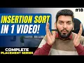 Lecture 18 INSERTION SORT in 1 Theory Code Case Complexity