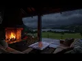 Download Lagu Soft Thunder, Falling Rain \u0026 a Fire's Whisper 🌧️ A Cinematic Ambience for the Soul | White Noise