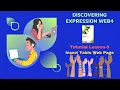 Expression Web 4 Tutorial Lesson 5 Insert Table in Web Page Beginner Guide